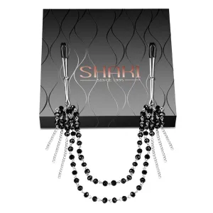 Shaki Black Beaded Chain Nipple Clamps