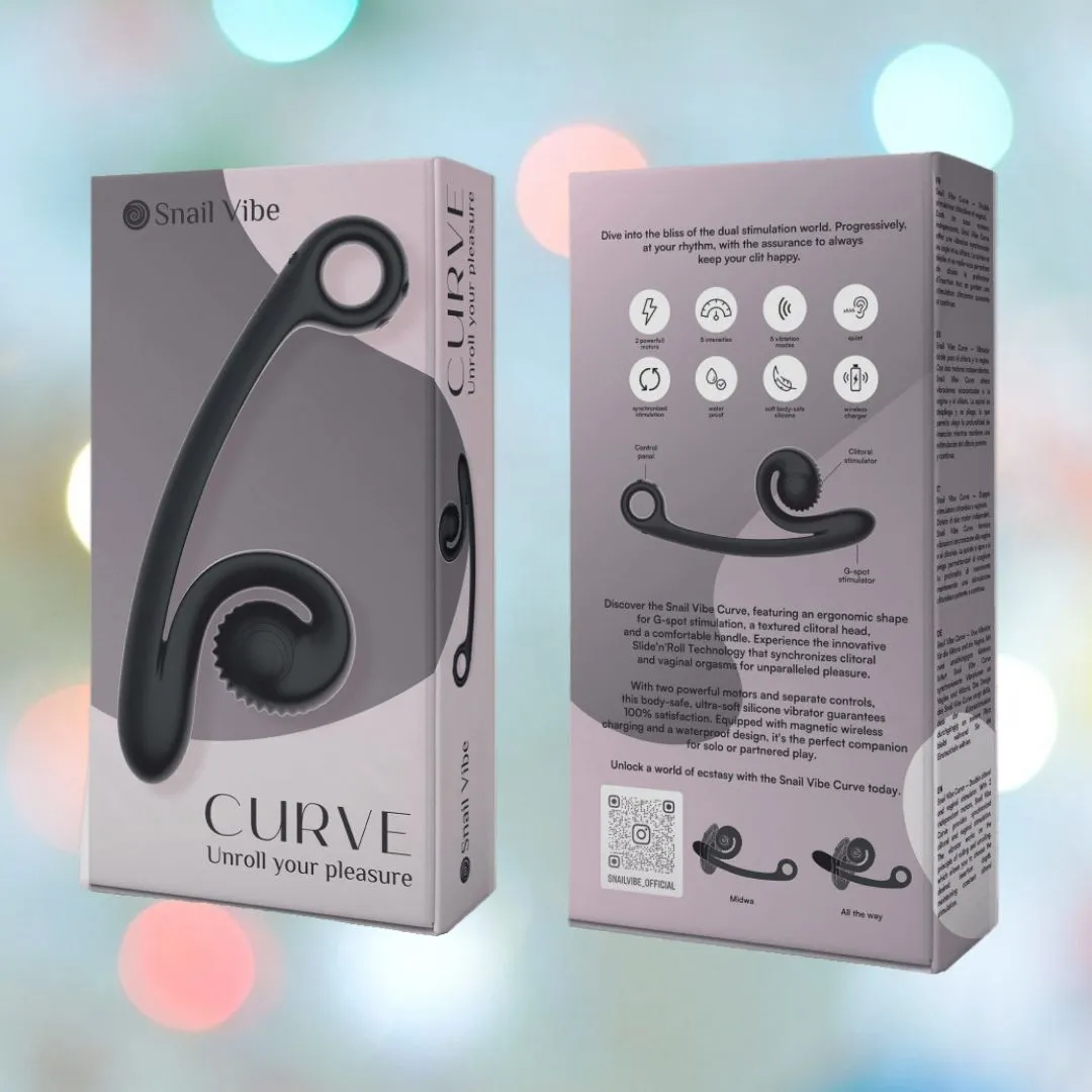 Snail Vibe Curve Dual-Motor Thrusting Vibrator (Black)