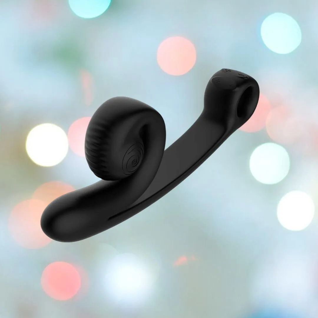Snail Vibe Curve Dual-Motor Thrusting Vibrator (Black)