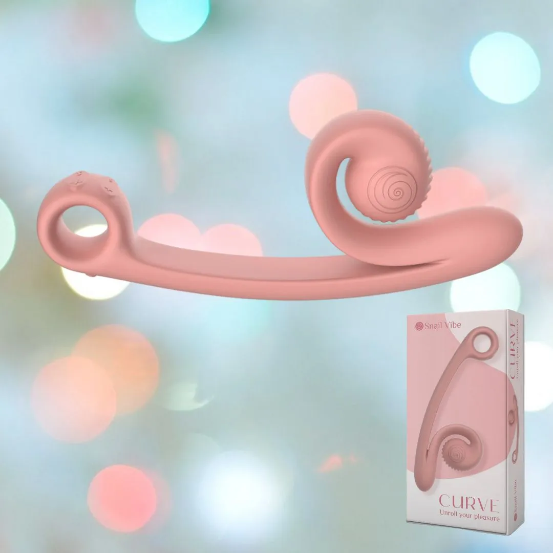 Snail Vibe Curve Dual-Motor Thrusting Vibrator (Peach)