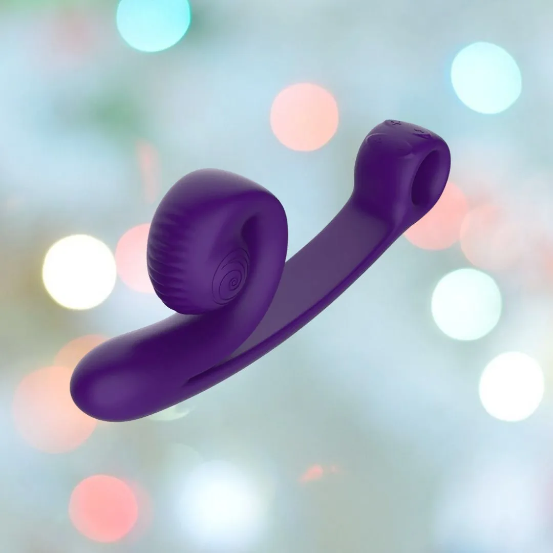 Snail Vibe Curve Dual-Motor Thrusting Vibrator (Purple)