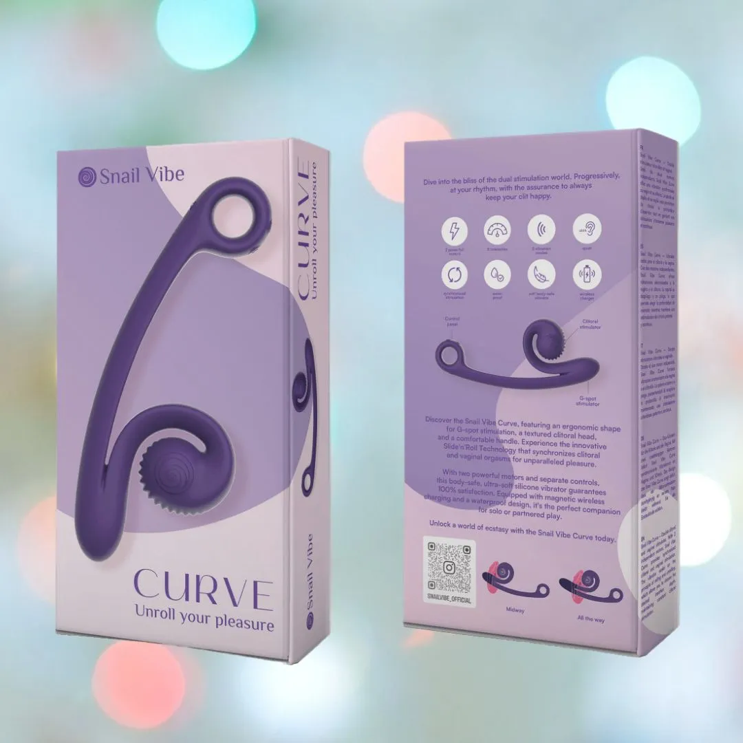 Snail Vibe Curve Dual-Motor Thrusting Vibrator (Purple)