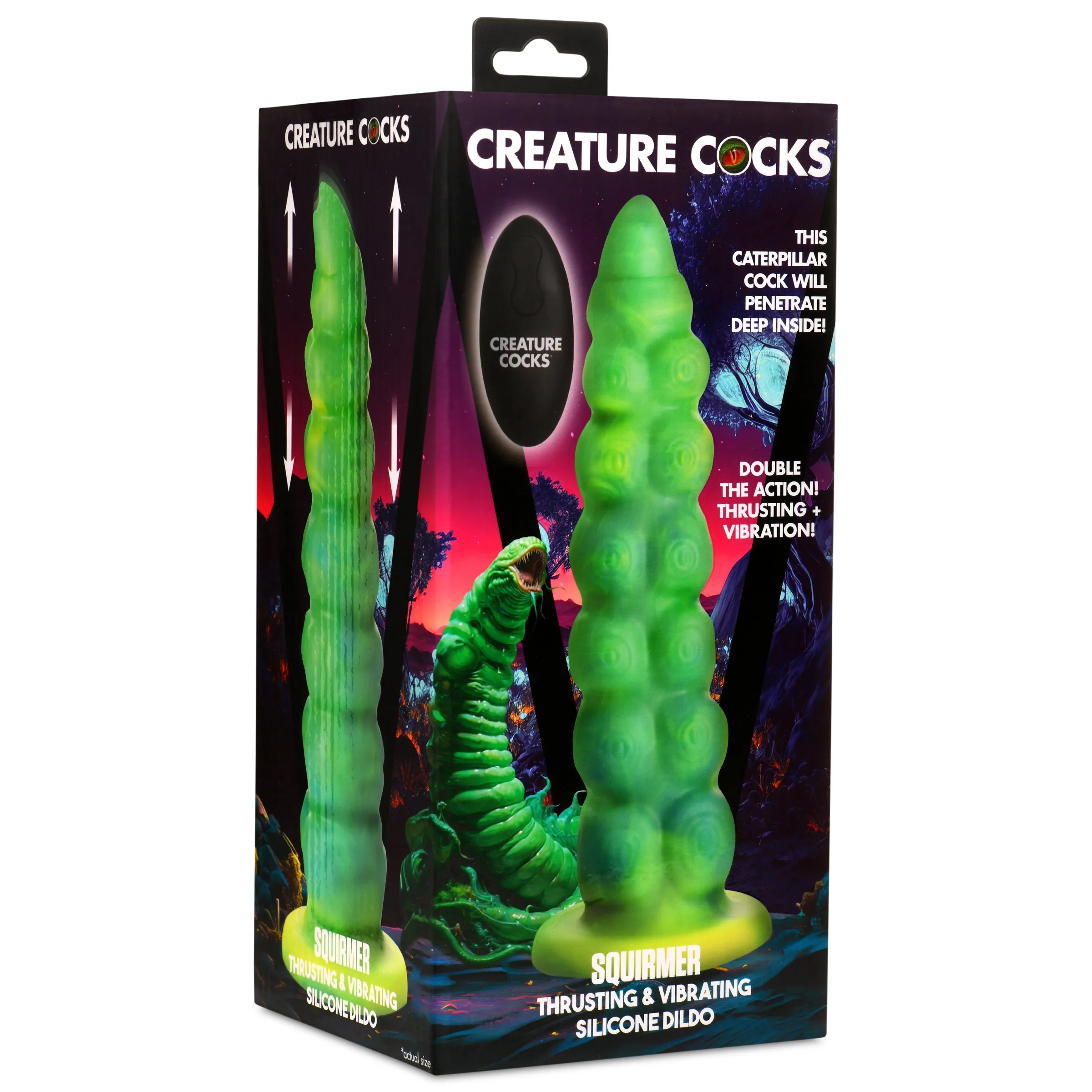Squirmer Thrusting And Vibrating Dildo