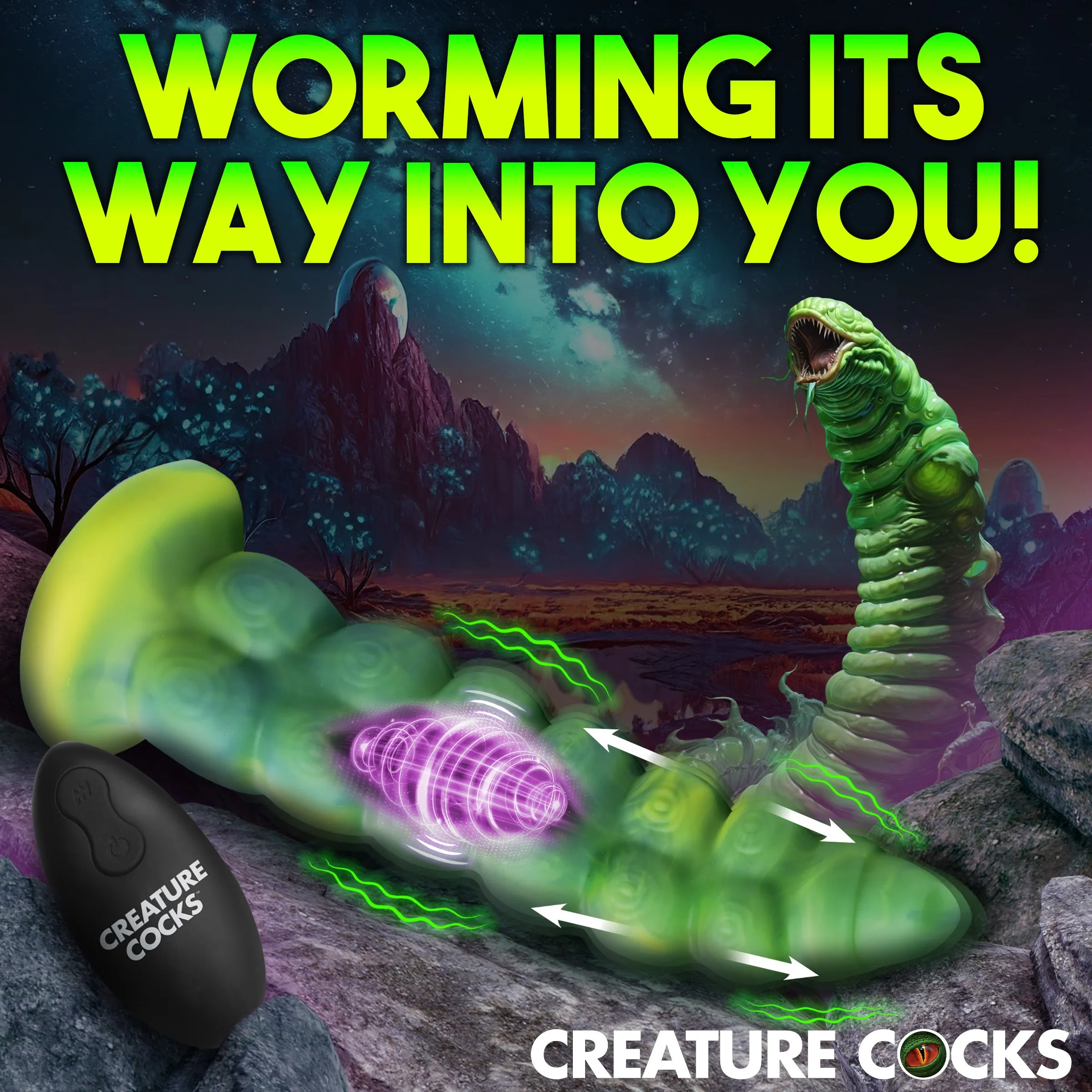 Squirmer Thrusting And Vibrating Dildo