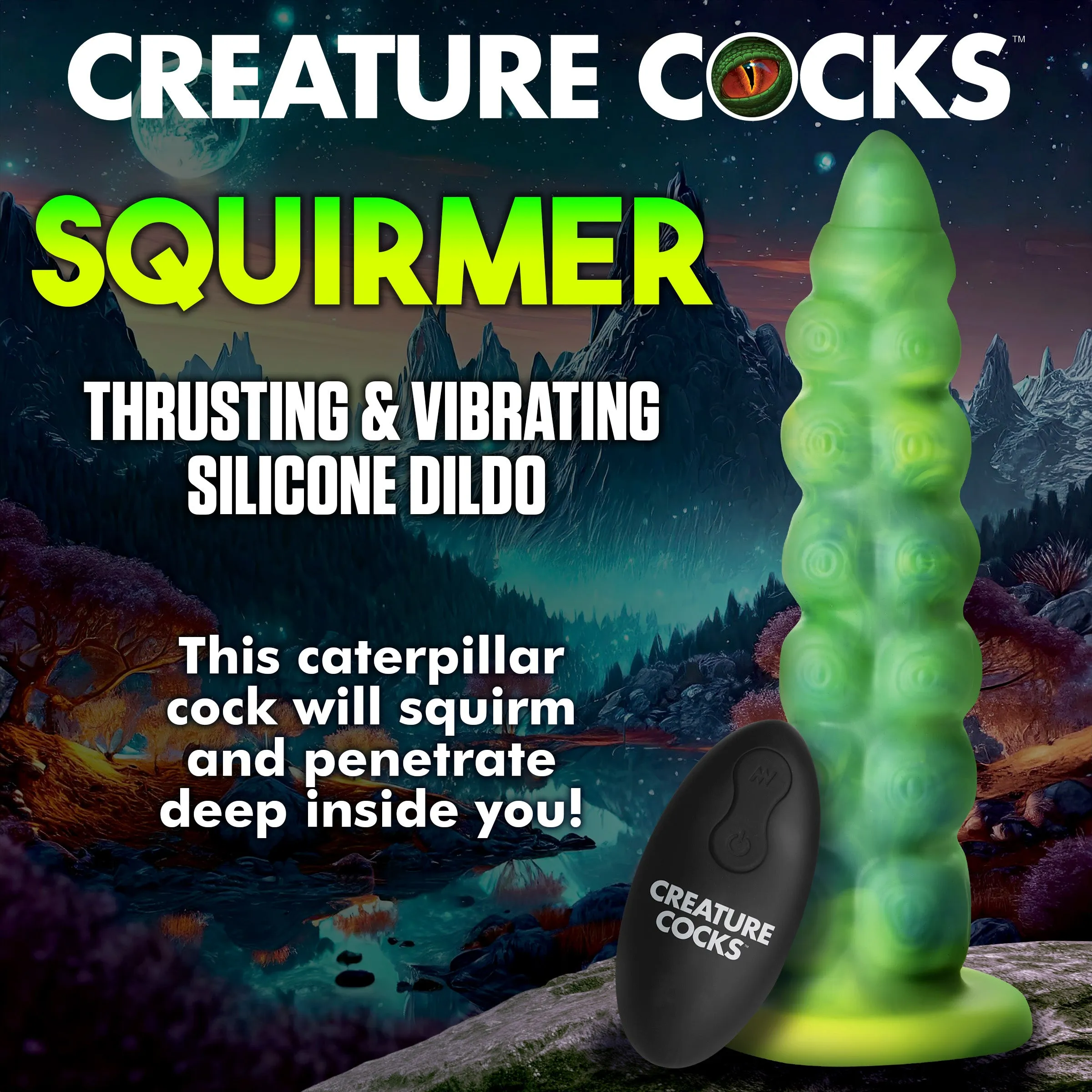 Squirmer Thrusting And Vibrating Dildo