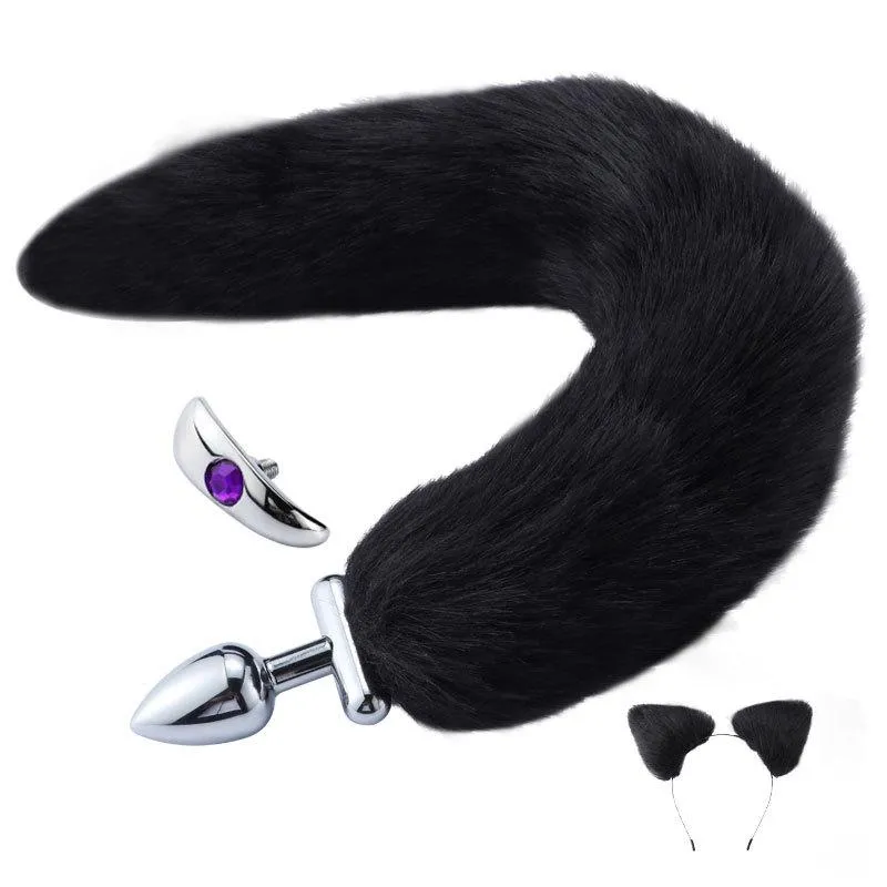 Stainless Steel Faux Fox Tail Butt Plug For Cosplay and Outside Wear