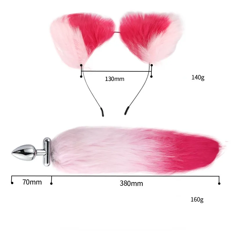 Stainless Steel Faux Fox Tail Butt Plug For Cosplay and Outside Wear