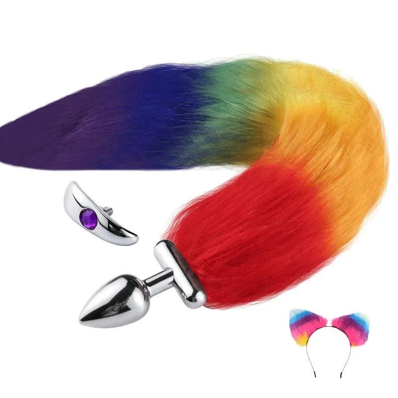 Stainless Steel Faux Fox Tail Butt Plug For Cosplay and Outside Wear