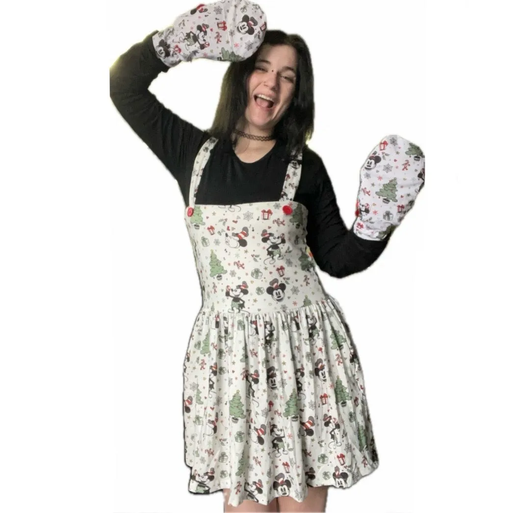 Steamboat Willie Mouse Holiday Suspender Skirt Dress
