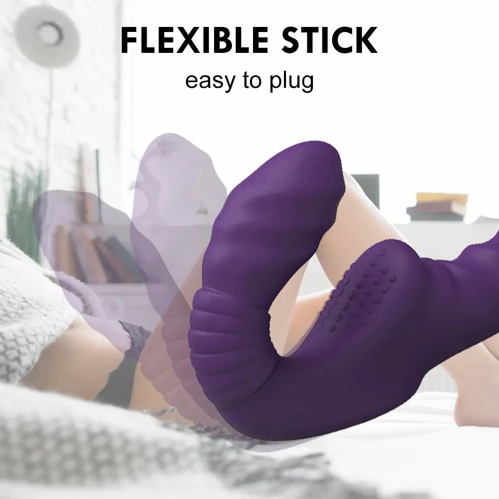 Strapless Strap On Double End Dildo Vibrator - Remote Control Vibrating Dildos Sex Toys