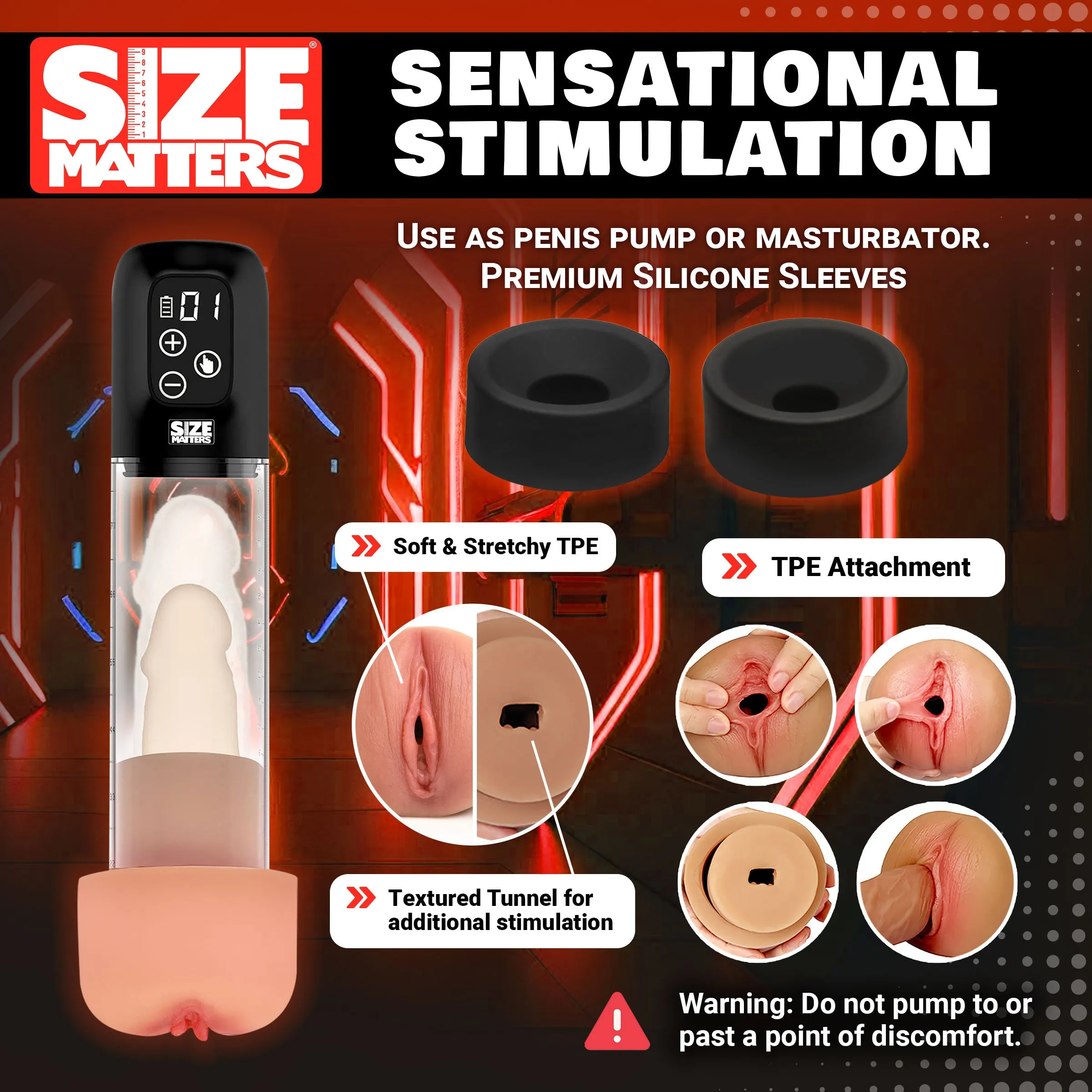 Sucking Penis Pump w/ Attachments