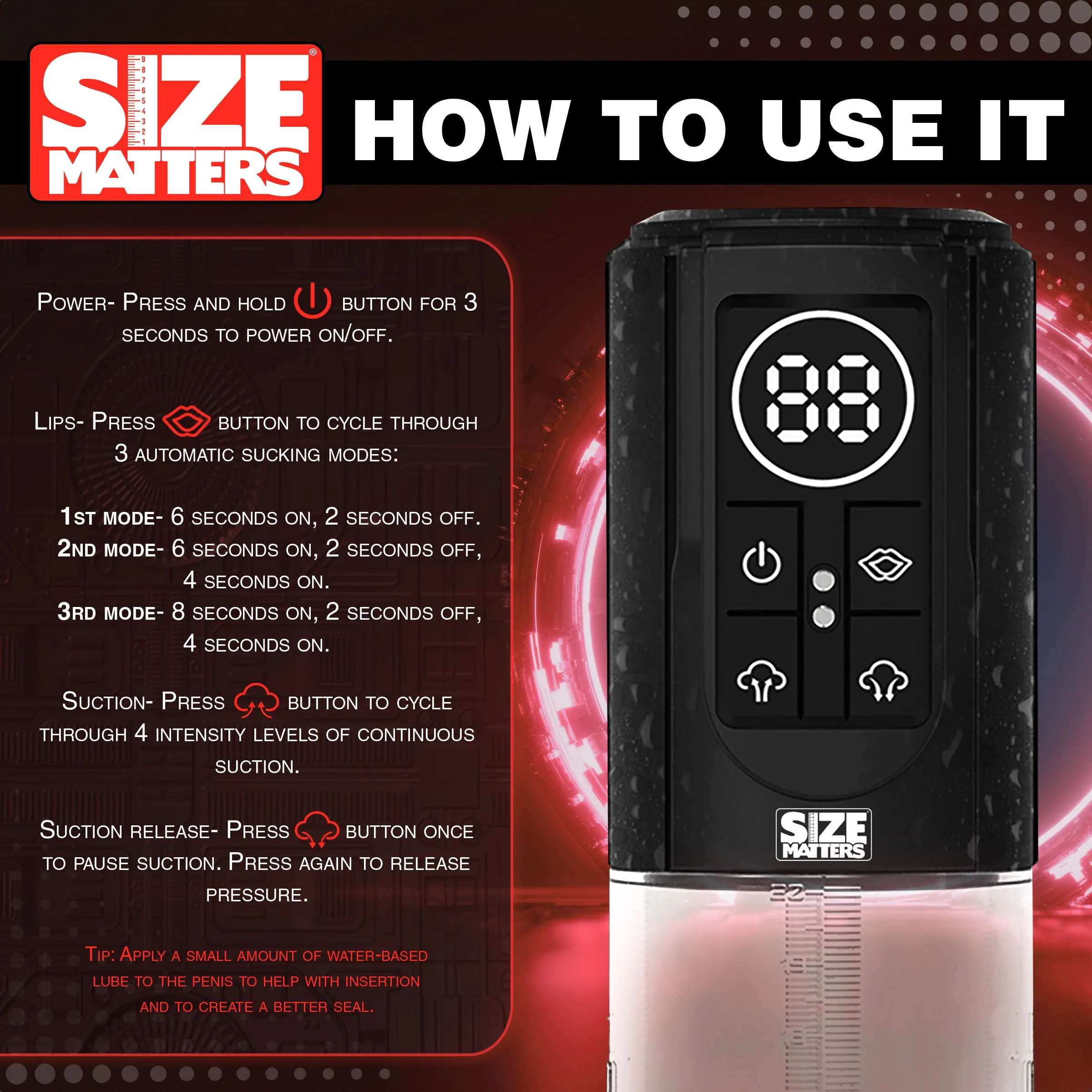 Sucking Penis Pump w/ Digital Display