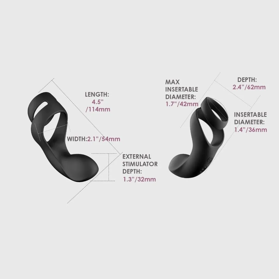 Svakom Benedict Double Ring Perineum Stimulator - Black