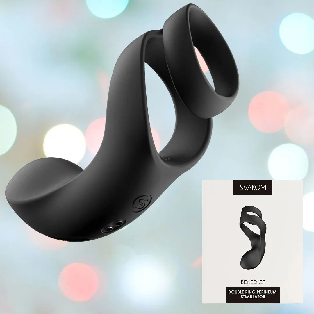 Svakom Benedict Double Ring Perineum Stimulator - Black