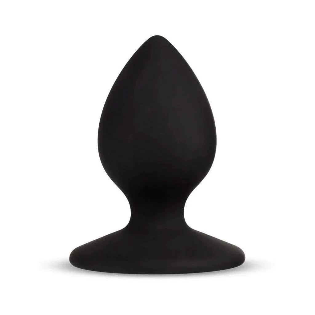 Temptasia Slut Silicone Butt Plug. Black