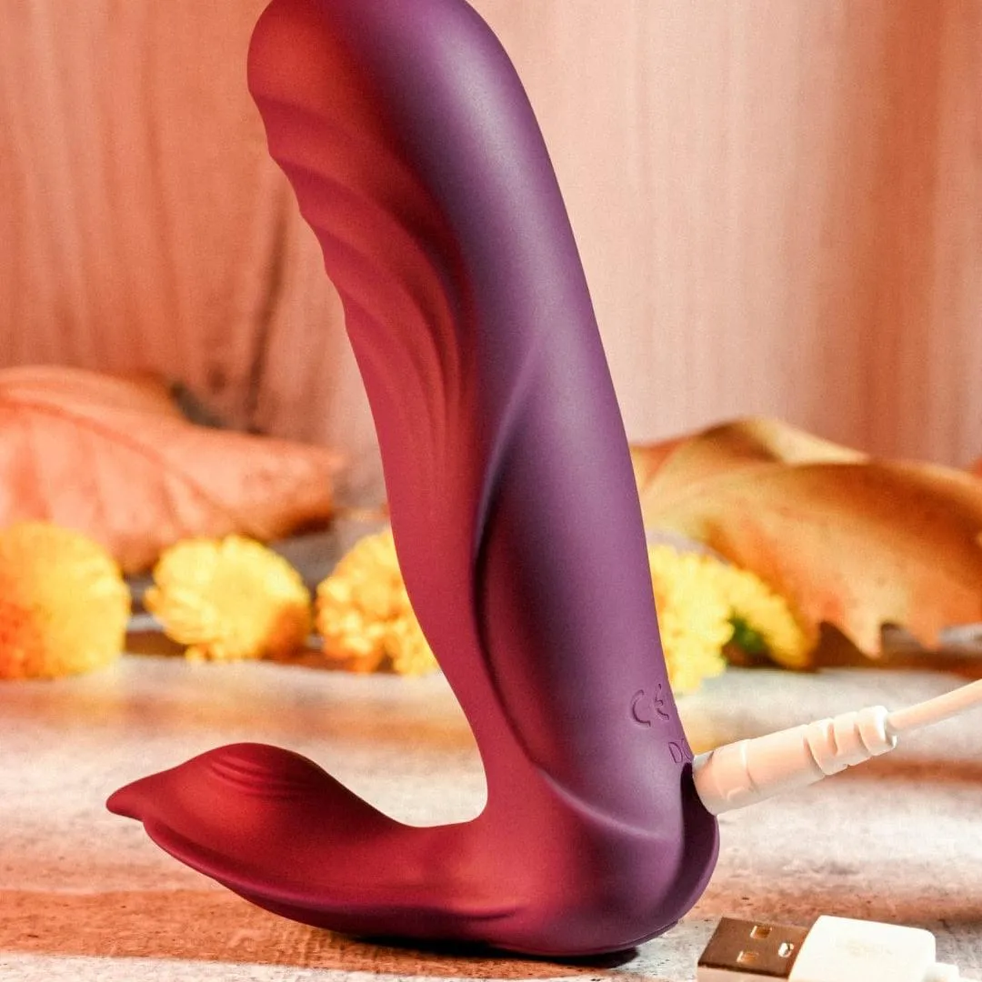 The Velvet Hammer Thrusting Hands-Free Dual Stimulation Vibrator