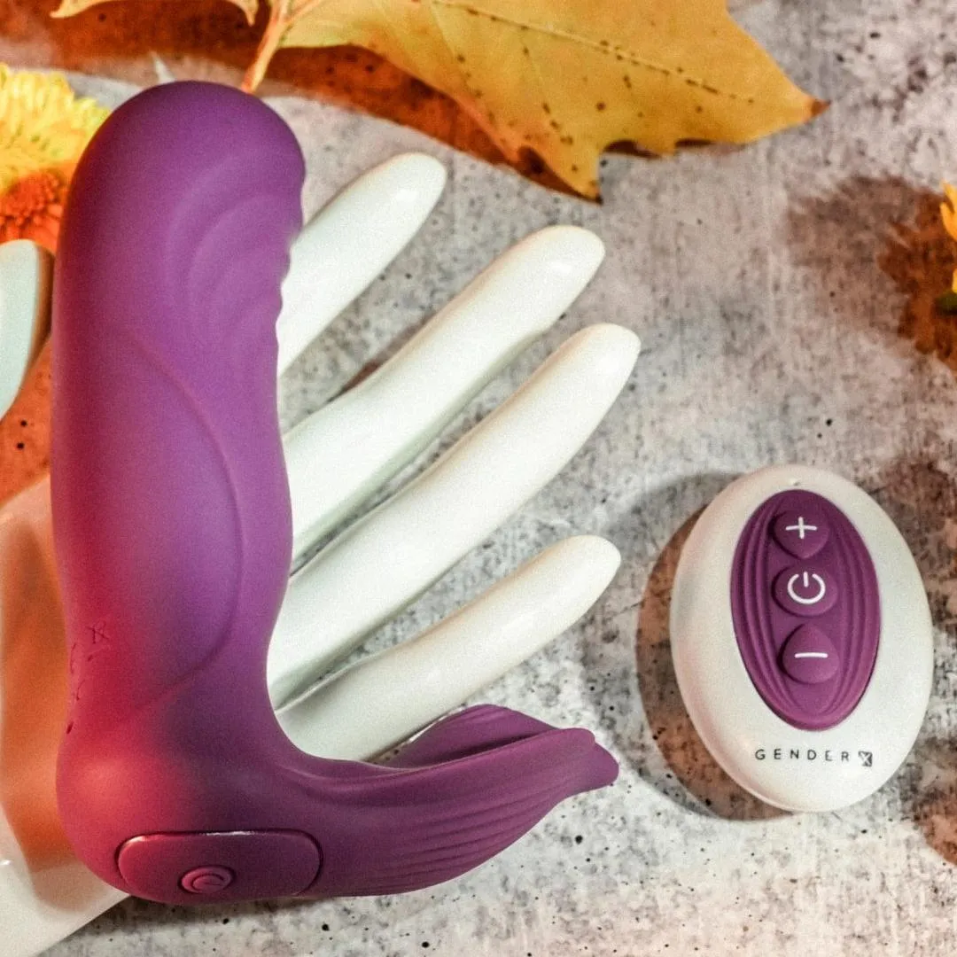 The Velvet Hammer Thrusting Hands-Free Dual Stimulation Vibrator