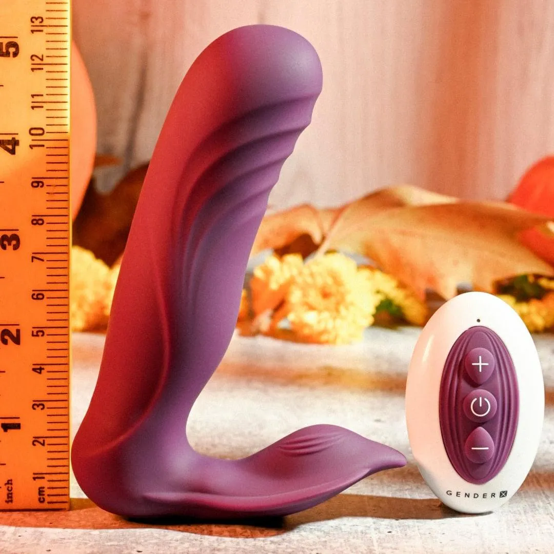 The Velvet Hammer Thrusting Hands-Free Dual Stimulation Vibrator