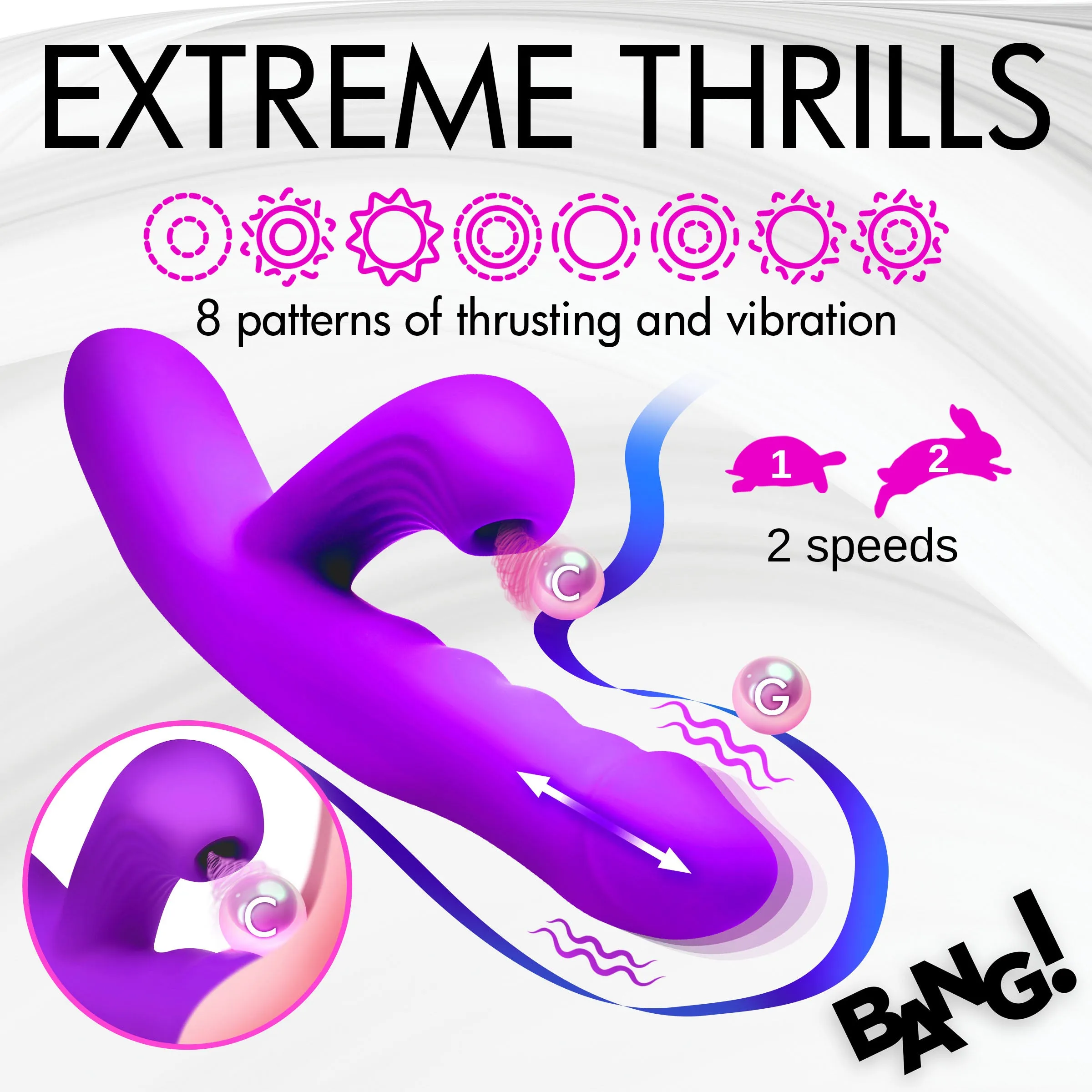 Thrusting And Sucking Rabbit Vibrator