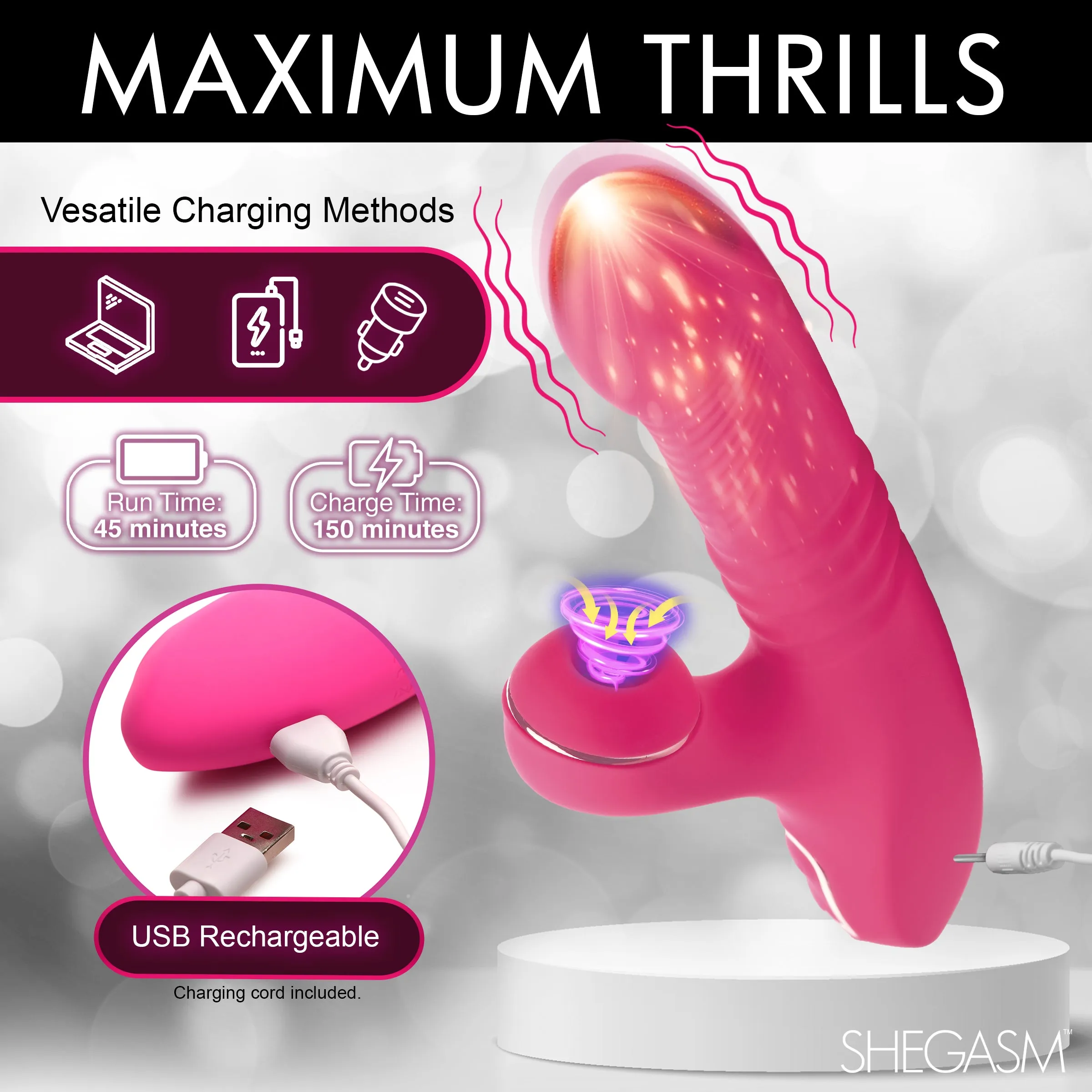 Thrusting Suction Rabbit Vibrator