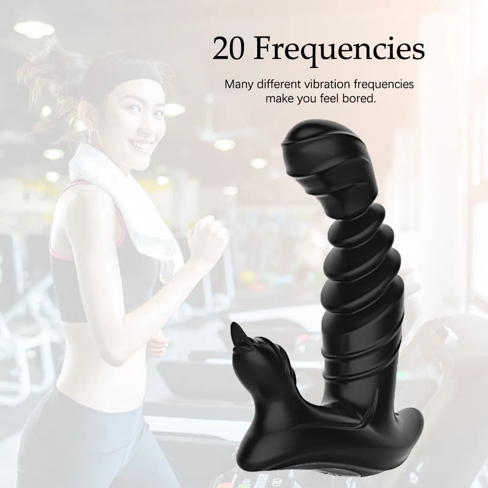 Tongue Licking Telescopic Prostate Massage Remote Control Anal Plug Vibrator