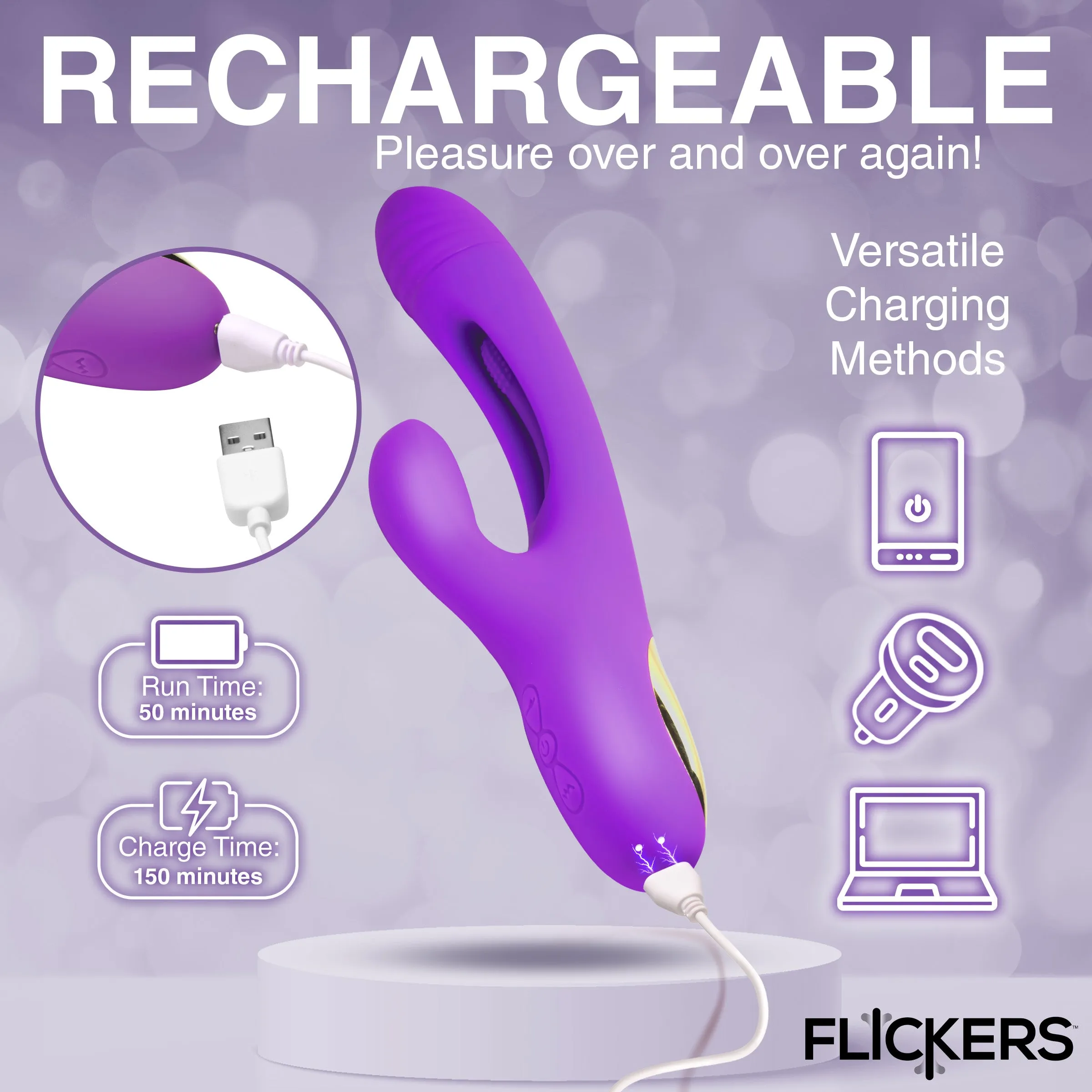 Tri Flick Rabbit Vibrator