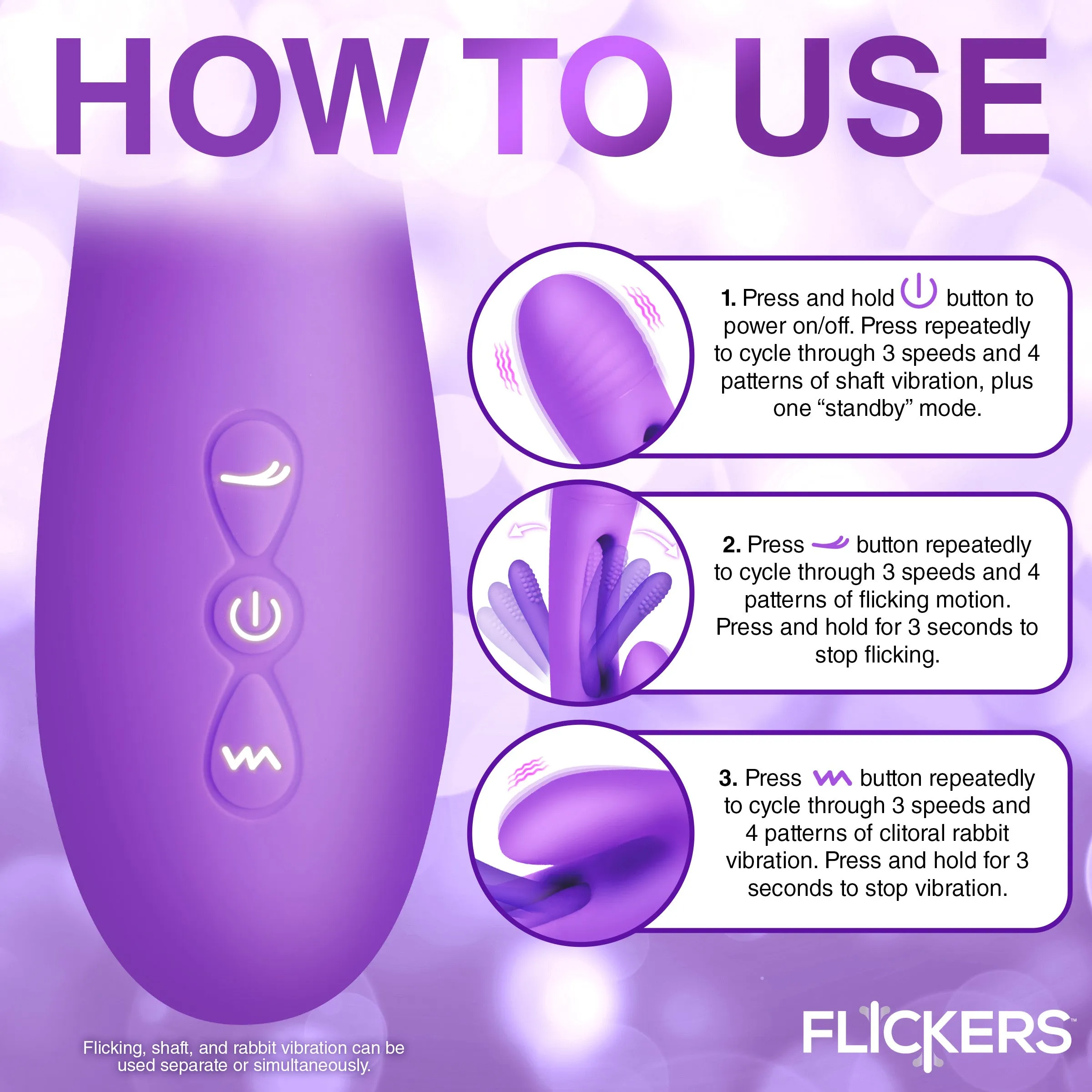 Tri Flick Rabbit Vibrator