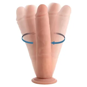 Vibrating And Rotating Remote Control Silicone Dildo - 8 Inch