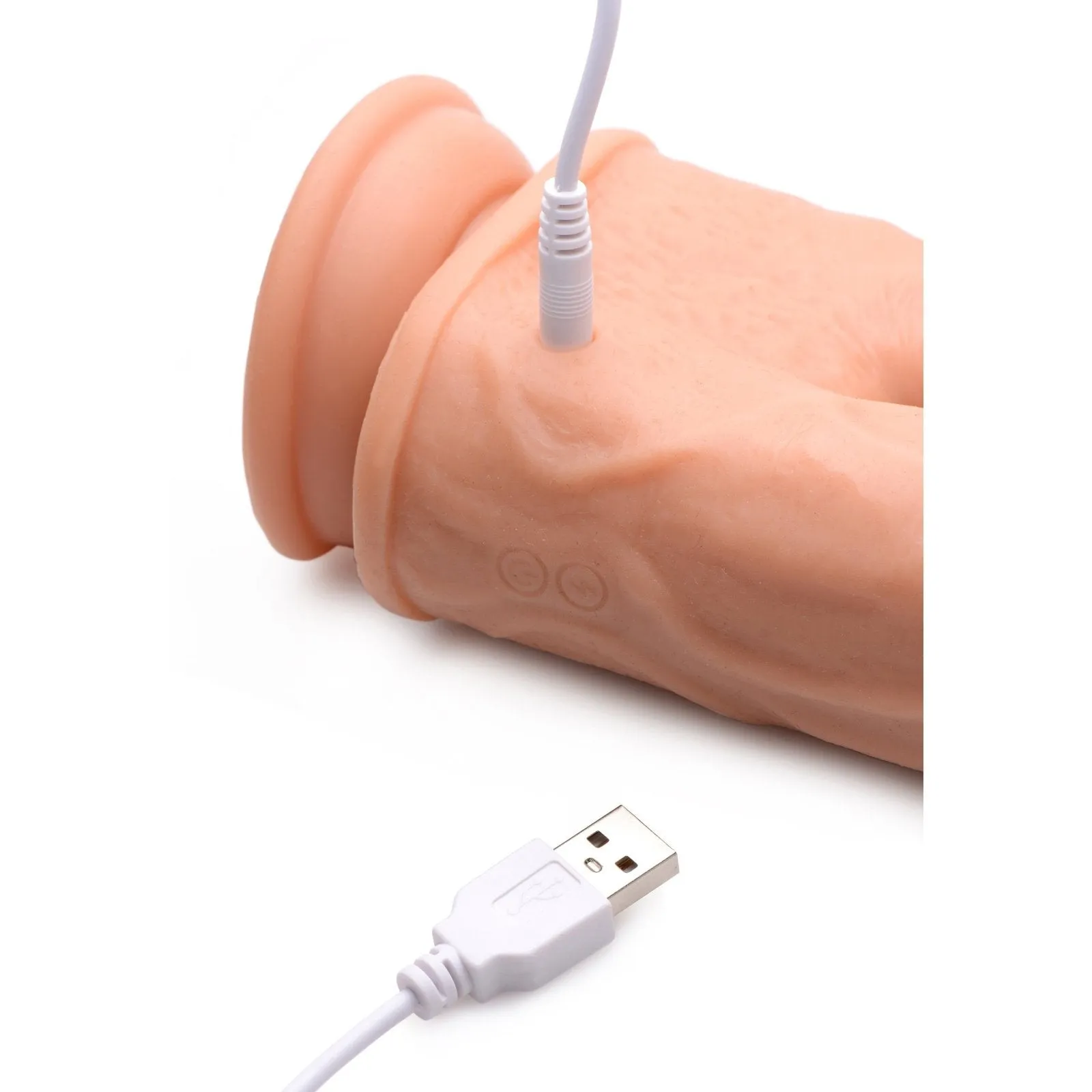 Vibrating And Rotating Remote Control Silicone Double Dildo