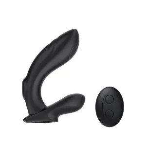 Vibrator anal INTY TOYS REBEL. pentru stimularea prostatei. cu telecomandă. 10 funcții de vibrații ultra-puternice. silențios. negru