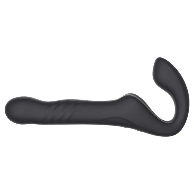 Vibrator dublu MINA Surge Remote. strap-on fără ham. control prin telecomandă. 3 funcții de penetrare automată. 23.8 cm. negru