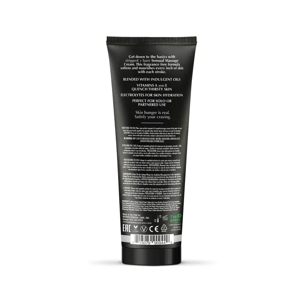 Wicked Sensual Massage Cream Stripped & Bare