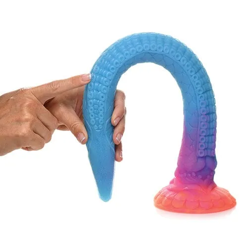 XR - Creature Cocks Glow in the Dark Makara Silicone Snake Dildo 18 (Multi Colour)