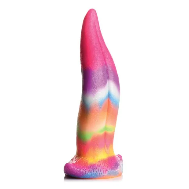 XR - Creature Cocks Glow in the Dark Unicorn Kiss Silicone Tongue Dildo 8.4 (Rainbow)