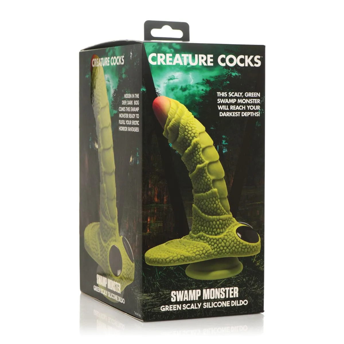 XR - Creature Cocks Swamp Monster Scaly Silicone Dildo 9.4 (Green)