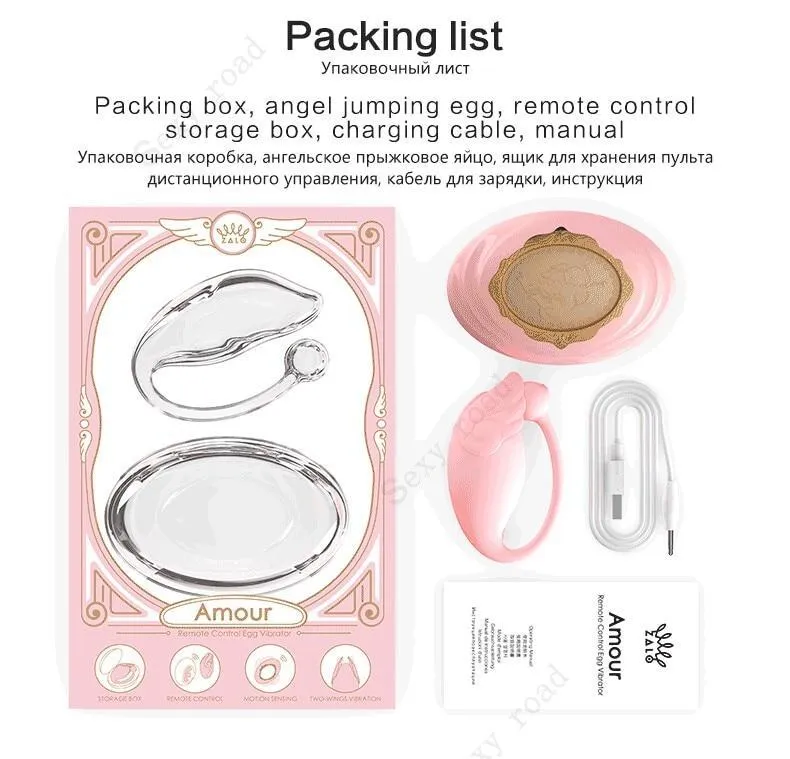ZALO  G-Spot Clitoris Stimulation Vibrator Body Sensing Remote Control Vaginal Silicone